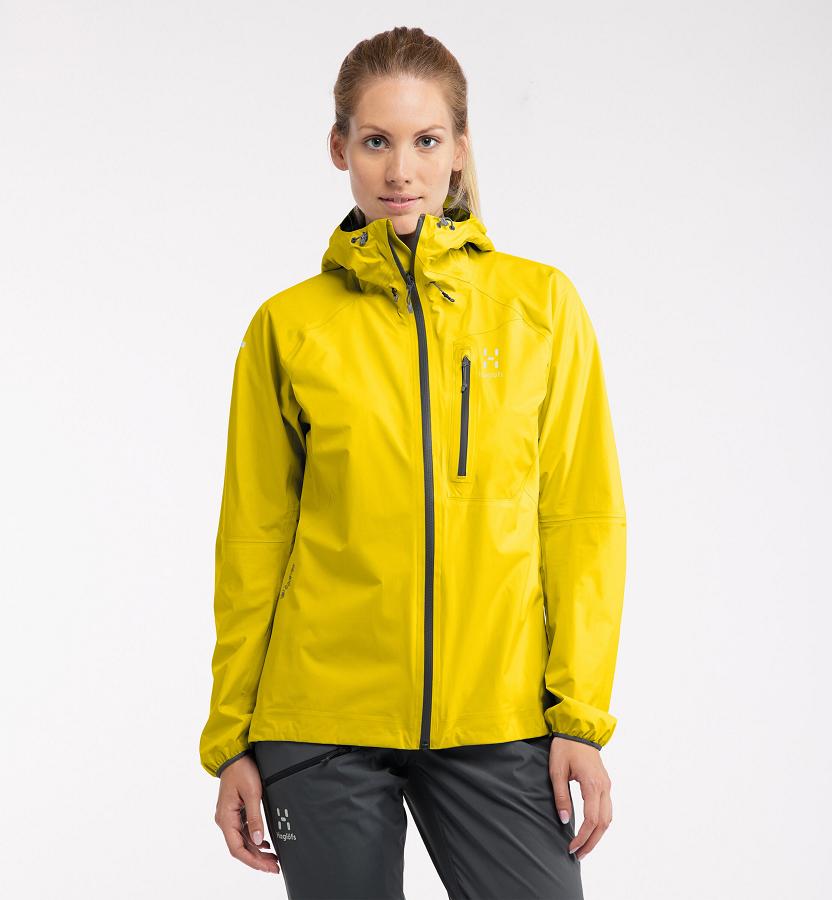 Haglöfs Womens L.I.M Waterproof Jacket Yellow New Zealand 83105HNSD